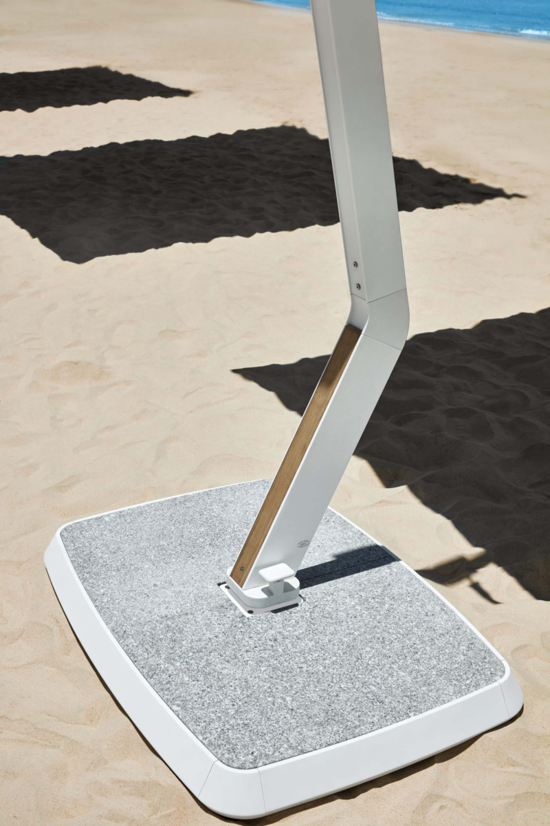 Parasol luxe déporté 3 x 3 m aluminium blanc avec toile sunbrella - AILY design by Pininfarina – Image 4