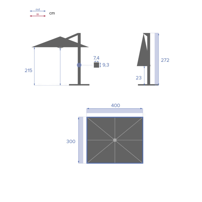 Parasol déporté rectangulaire ÉLÉA avec toile Sunbrella® – Image 8